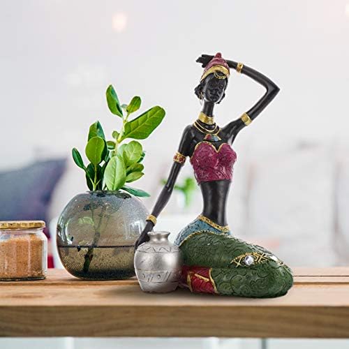 עיצוב וינטג 'בציפורן פיסול אפריקני נשים דמות בנות נערות גברת גברת פסל פסל אספנות יצירה דקורטיבית אנושית