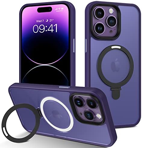 דומאבר לאייפון 14 Pro Max Case, טלפון מארז טלפון iPhone 14 Pro Max תואם ל- Magsafe Stand Stand