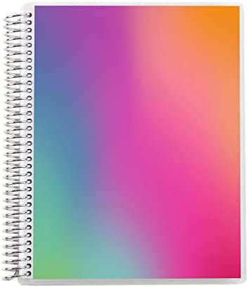 ארין קונדרן 8.5 x 11 מחברת ספירלה מחברת מחברת שלטה נייר מרופד - צבעי צבע - מחברת 160 עמודים. 80 קילוגרם נייר
