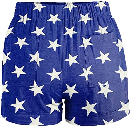 רוירויליקו 4 ביולי מכנסיים קצרים אמריקאים לנשים בציר 2023 קיץ מכנסיים קצרים מזדמנים רופפים מכנסיים