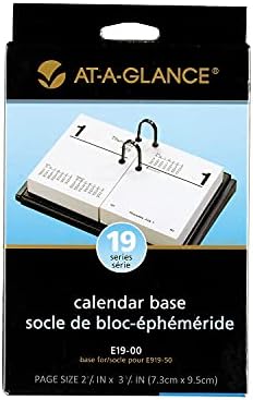 בסיס לוח השנה של שולחן העבודה AT-A-A-Glance, שחור, 3 אינץ 'x 3 3/4 אינץ'
