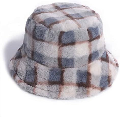 MANHONG WINTER דלי עבה כובע חם נמר כובע אגן דלי מודפס