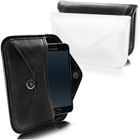 מארז גליבה תואם ל- Samsung Galaxy Xcover FieldPro - כיס מסנג'ר עור מובחר, עיצוב מעטפת עור סינטטי עור - שנהב לבן