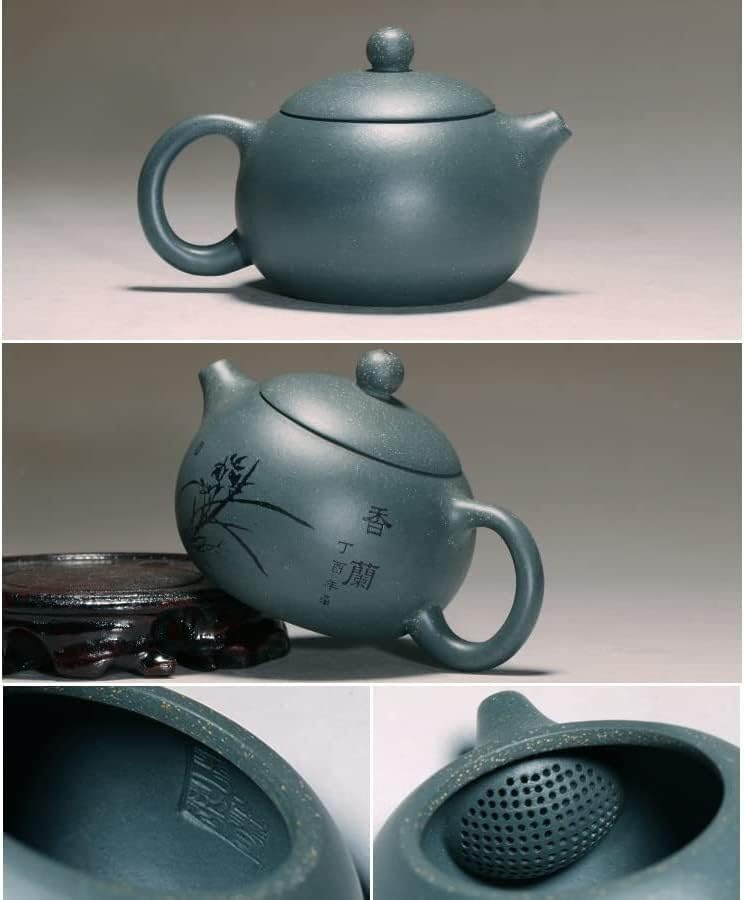 סיר תה צמחים סיר תה סיר תה סגול חרס סגול יופי קומקום קומקום גולמי עפרות תה בעבודת יד סט קומקום