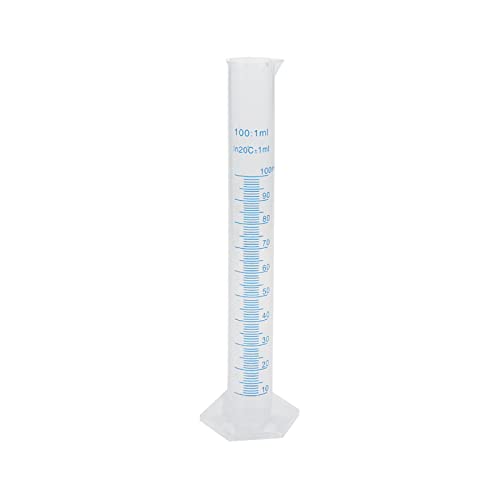 פסטלה 5 יחידות מדידת צילינדרים 100 מ ל פלסטיק בוגר צילינדר כוס בדיקת מעבדה מדידת צילינדר, צינורות