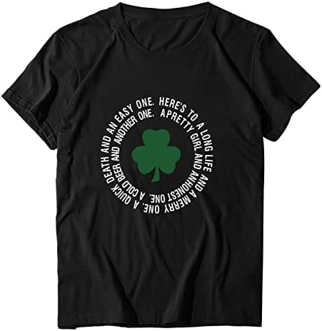 סנט פטריק יום חולצות נשים אהבה מזדמן צוות צוואר גדול חופשת אירי חולצה