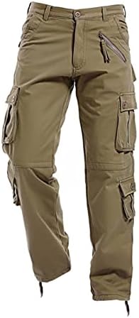מכנסי מטען צבאיים מזדמנים של גברים מכנסיים צבאיים רב-כיסים מכנסיים לטיולים חיצוניים מכנסיים לחימה