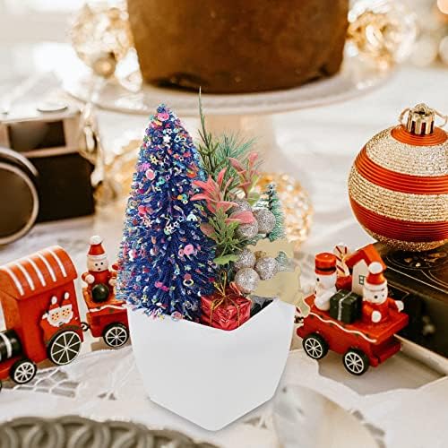 ארינגוגו עיצוב הבית צמח חג המולד צמחים מזויפים לחג המולד 8.2 קישוט שולחן שולחן חג המולד מלאכותי, עץ עציץ עציץ