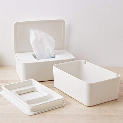 BKDFD קופסת רקמות רטובות שולחן עבודה שולחן עבודה אטום מגבונים לנייר אחסון נייר מחזיק מחזיק בית אבק מפלסטיק אבק