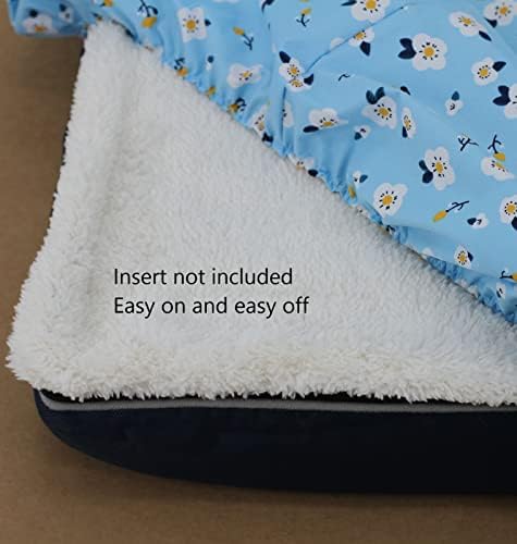 Eechicspace ארגז עמיד למים מיטת כלבים מיטת סדין מצוידת כיסוי פלסטיק רחיץ 48 x 30 אינץ '
