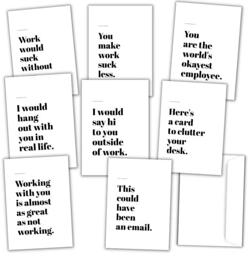 24 מצחיק הערכת עובדים כרטיסי עם מעטפות-8 ייחודי צוות הערכה כרטיסי עיצובים-הערכת עובדים כרטיסי בתפזורת סט כולל