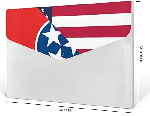 אמריקאי וטנסי מדינת דגל הרחבת קובץ תיקיית אקורדיון תיקיית 6 כיסים מסמך ארגונית נייר ארגונית