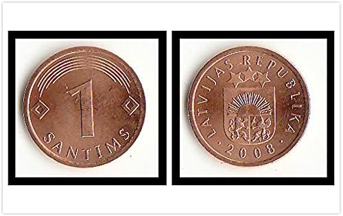 אירופה חדשה אירופאית ליטא 1 נקודות 1 נקודות מטבעות מטבעות זרות זיכרון לטביה 1 מטבעות סיני 2008 מהדורה מזכרת