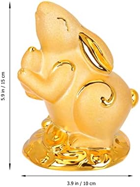 שנת אברפאן של ארנב הבנק מטבע הבנק של ארנב זהב בנק פיגי פנג שואי פסל ארנב פסל גלגל המזלות הסיני סיר מטבע