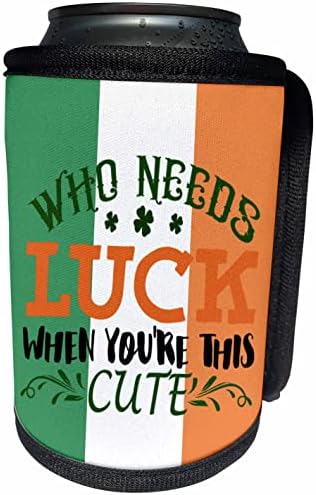 3 דרוז שזקוק למזל אתה דגל אירלנד חמוד סנט פטריק. - יכול לעטוף בקבוקים קירור יותר