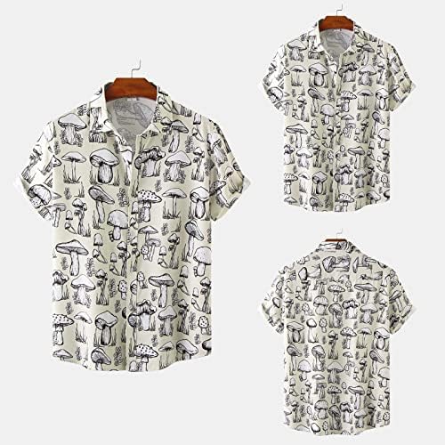 חולצות קיץ לגברים בסגנון גברים הדפסת שרוול קצר כפתורים רופפים חולצה חולצה חולצה חולצות שרוול קצר לגברים