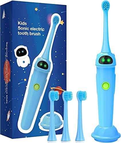 NBGRLVS Kids Sonic Sonic Delectric Brush, 2 מצבים עם זיכרון, טיימר 2 דקות, כיף וקל נקי, IPX7 אטום למים מברשת