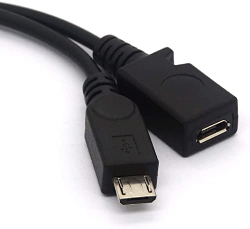 Yncris micro usb כבל מפצל otg, מיקרו USB OTG משפר כוח כבל USB 2.0 נקבה למיקרו USB זכר ומיקרו 5 פין מתאם