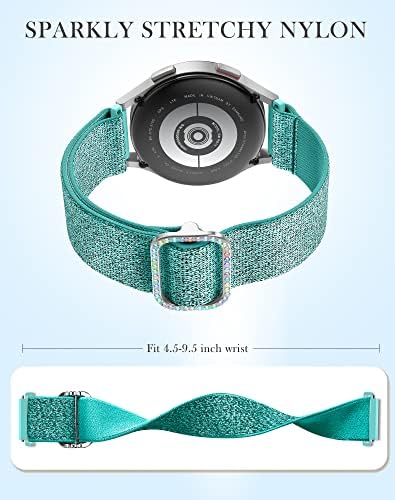 Letoid 3 Pack עבור סמסונג גלקסי צפה 5 & 4 44 ממ מארז עם מגן מסך, Bling Crystal Diamond Watch Band אביזרים