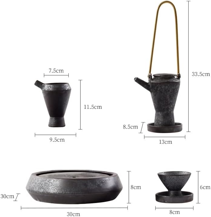 KFJBX Teapot Sexup Set Ceramic See Set Combued Kinding Keorol Kortent