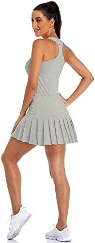 שמלת טניס icyzone לנשים עם מכנסיים קצרים, תלבושות טניס של אימון אימון