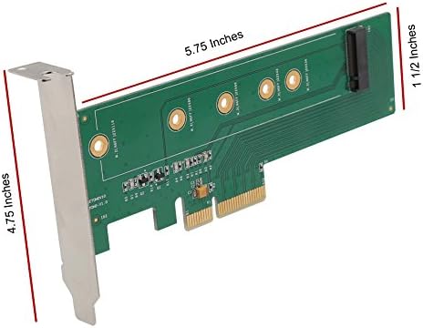 I/O Crest M.2 NGFF PCIE SSD ל- PCI Express 3.0 X4 כרטיס מתאם מארח - תמיכה M.2 M -Key PCIE סוג 22110, 2280,