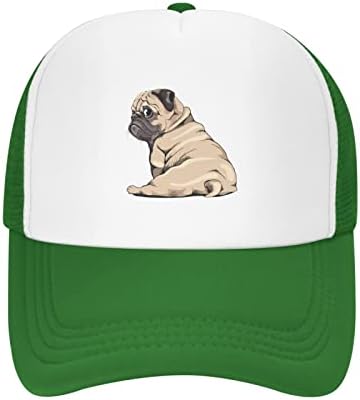 וונקו רשת אבא כובע מתכוונן שטף חמוד פאג כלב בייסבול אבא כובע מצחיק במצוקה כדור נהג משאית כובע לנשים גברים