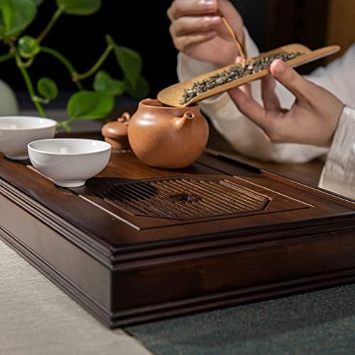 מגש תה במבוק מינג ג'ינג, שולחן תה גונפו סיני מגש הגשה עם אחסון מים מסוג מאגר