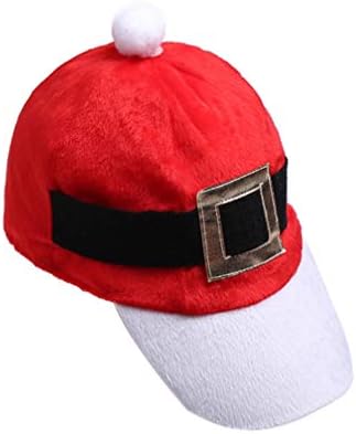 חג המולד קטיפה בייסבול כובע סנטה קלאוס כובע חג המולד אדום חגורת כובע חג המולד סנטה קלאוס כובע