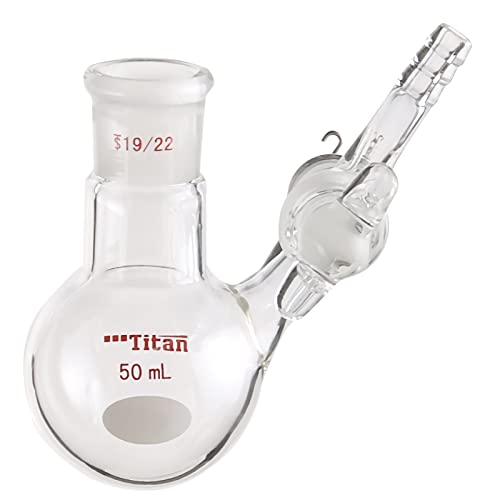 ADAMAS-BETA 50 מל Schlenk תגובה בקבוק בקבוק תגובה בסגנון Kjeldahl עם עצירה זכוכית ו -19/22JOTER, למעבדה