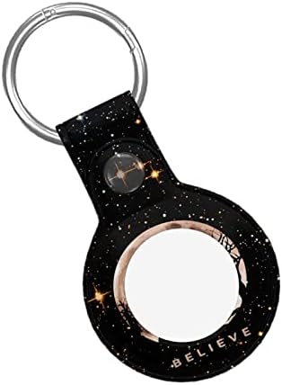 גלקסי איירטאג מקרה עור מחזיק מפתחות אנטי איבד שריטה מגן תואם שחור אוויר תג כיסוי