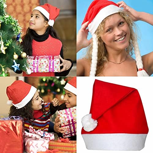 אדום סנטה כובע חג המולד שאינו ארוג בד כובעי עבור ילד למבוגרים חגים חג המולד ספקי צד