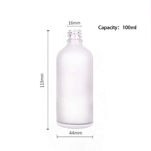 100 מיליליטר/3.4 עוז בקבוקי טפטפת זכוכית חלבית, 2 חבילות בקבוקי טפטפת שמן אתרים בקבוקי מדגם בושם