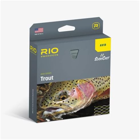 מוצרי Rio Avid Series Fly Fly Line, Slickcast קו דיג זבובים של מים מתוקים עבור פורל, צף
