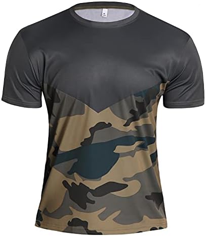 חולצת טריקו גרפית של Ampeo לגברים עם שרוול קצר של ספורט