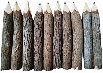 NUTTA - 12 עפרונות גרפיט עפרונות עץ ענף כפרי ועיפרון עץ עץ קישוט ביתי או מתנה בעבודת יד מלאכת עץ DIY DIY Party