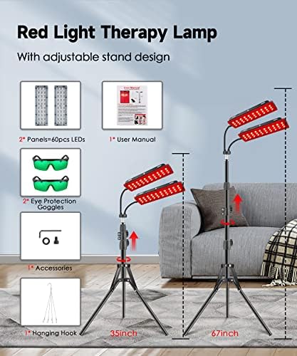 יסינאנר מנורת טיפול באור אדום, טיפול באור אדום אינפרא אדום בגוף 660 ננומטר אור אדום 850 ננומטר ליד