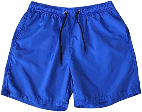 גזעי שחייה של חוף מוצק לגברים בגדי ים קלים בגדי ים בקיץ סגירת סגירת מיתרים קצרים ומכנסיים קצרים