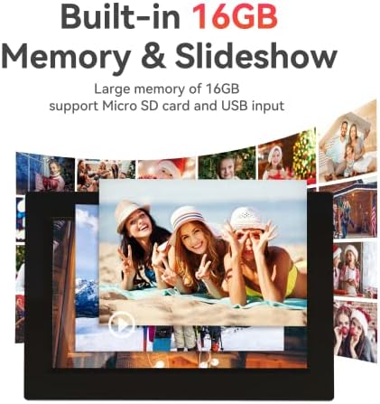 מסגרת תמונה דיגיטלית 10.1 אינץ ' מסגרת תמונה דיגיטלית חכמה 1280 על 800 מסך מגע זיכרון גדול ניתן להרכבה