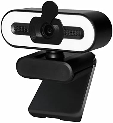מצלמת רשת 4K עם מיקרופון עבור מצלמת הזרמת שולחן עבודה עם צמרות טבעת מתכווננות 3 ברמה