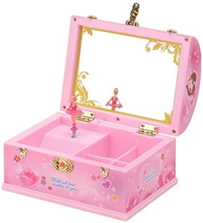 FBVCDX Ballerina Ballerina Box תכשיטים קופסת תכשיטים מנגנון ילדות פלסטי