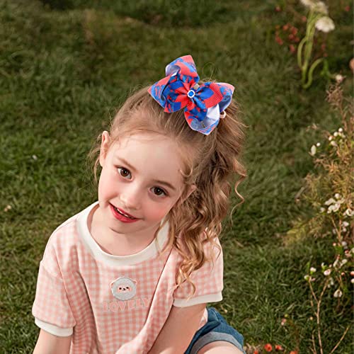 חטיפי מתכת שיער נשים עצמאות יום עצמאות אביזרי שיער של מסיבת ילדים דגל אמריקאי חמש כוכב מחודד