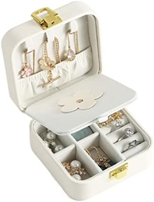 ZLXDP תכשיטים תכשיטים תכשיטים קטנים קופסת תכשיטים קטנה שבה כפולה עור PU עם קופסא אחסון תכשיטים קופסת