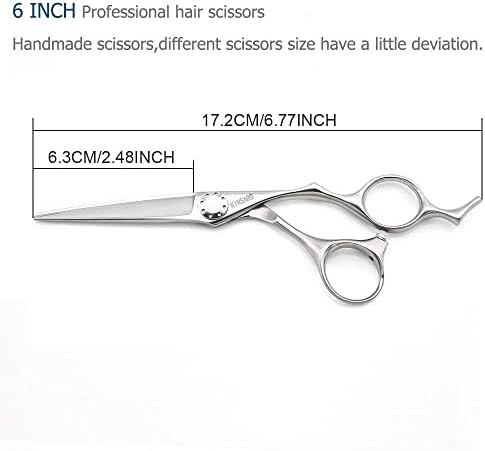 מספריים חיתוך שיער בגודל 6 אינץ 'ומספריים דליל שיער בגודל 5.75 אינץ