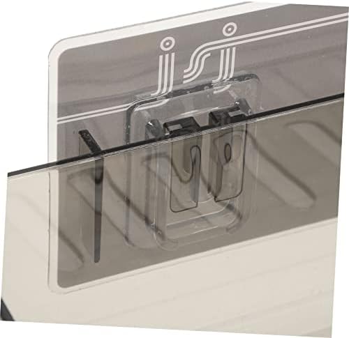Zerodeko 5 יחידות קיר מתלה לאחסון אמבטיה קיר ללא אגרוף ABS שחור