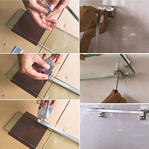 Zhanmam Rust Proof Rack מתלה זכוכית קל להתאמה לשטח קיר מתלה אמבטיה אלומיניום תליה מארגן מקלחת מגבות מגבות לשכבה