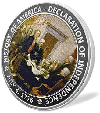 מטבע האתגר הצבאי האמריקני נשיאות 1776 הצהרת מטבע זיכרון עצמאות