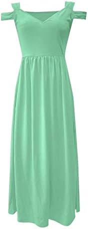 שמלות מזדמנים של זפוטי לנשים 2023 שרוול ארוך V צוואר רופף שמלה מקסי זורמת זורמת