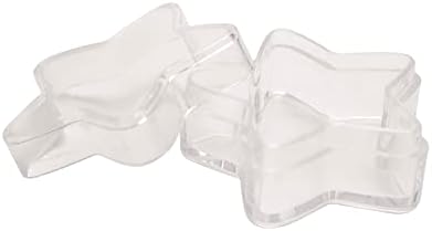 60 יח 'קופסאות טבעת פלסטיק שקופות פנטגרם מכולות פלסטיק ברורות קופסאות ממתקים קופסאות לחתונה קופסאות אחסון