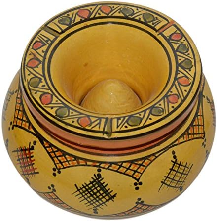 מאפרות קרמיקה בעבודת יד מרוקאית עיצוב מעודן של סיגר ללא עישון עם צבעים חיים
